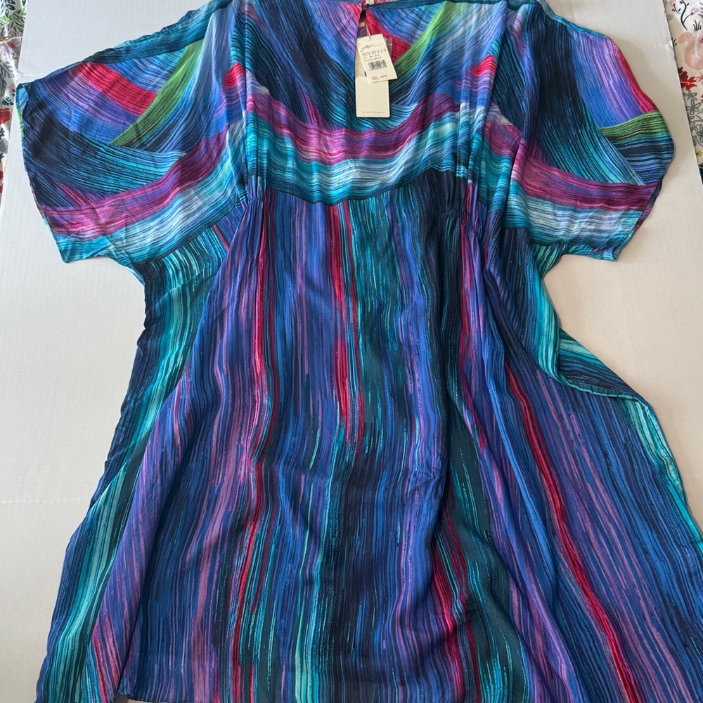 Gottex Multicolor Striped Kaftan Sz M